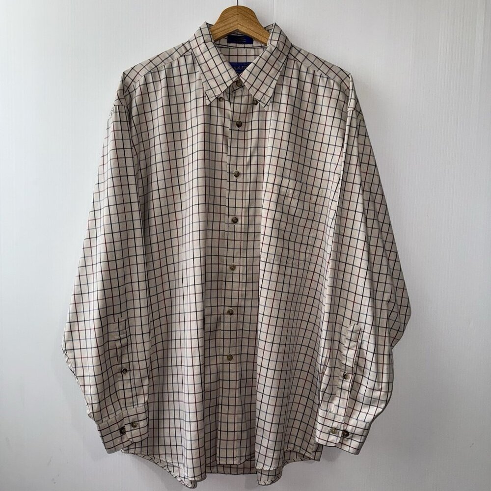 Pendleton Mens Plaid Long Sleeve Button Down Shirt Sz XL Multicolor 100% Cotton